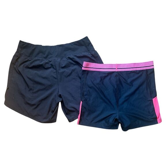 Bike & Running Shorts Bundle Black & Pink Size Medium biking jogging athletic - Picture 2 of 3